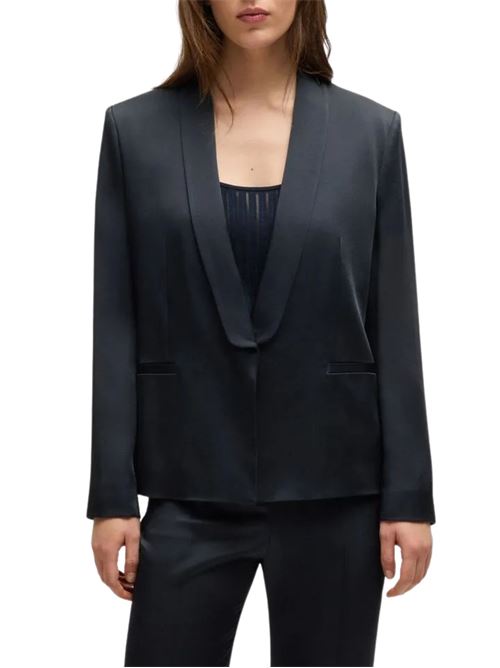 Giacca donna blu in acetato e viscosa Hugo Boss | Giacche | 50537473404