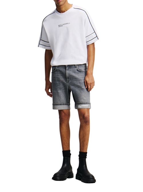 Pantaloncino uomo grigio in denim Karl Lagerfeld jeans | Pantaloni | A2M100821CH