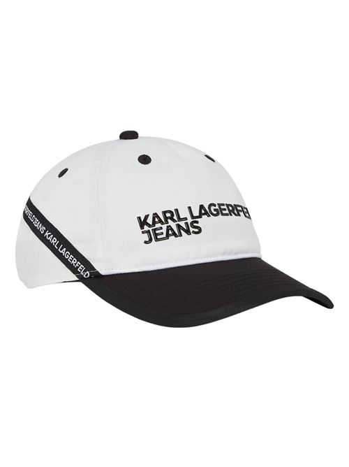 Cappellino con visiera in tela e nylon Karl Lagerfeld jeans | Cappelli | A2M33028100