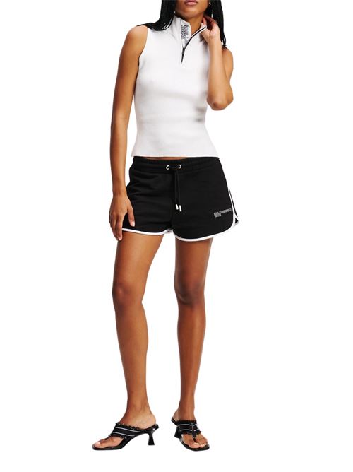 Shorts neri in cotone Karl Lagerfeld jeans | Pantaloni | A2W10095999