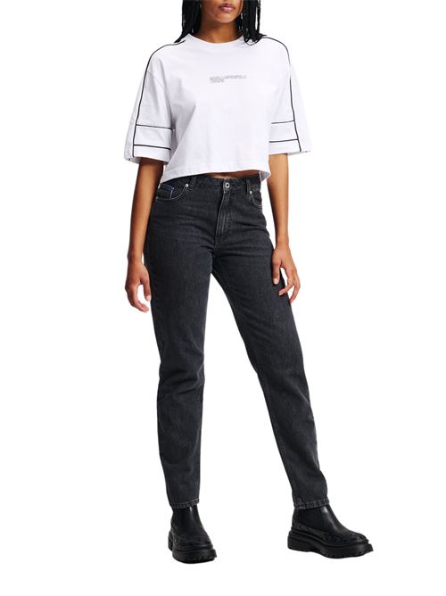 Jeans donna nero in denim Karl Lagerfeld jeans | Jeans | A2W101381BJ