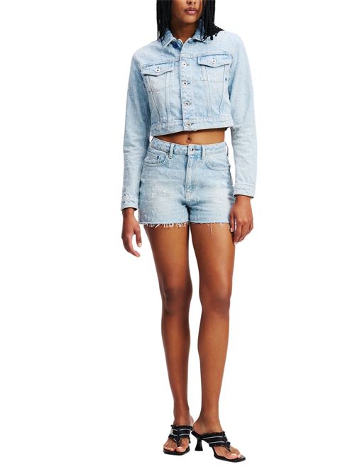 Shorts in denim chiaro Karl Lagerfeld jeans | Pantaloni | A2W101411PE