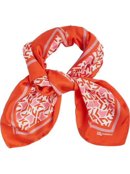 Foulard arancione in poliestere Karl Lagerfeld jeans | Sciarpe | A2W3307810X