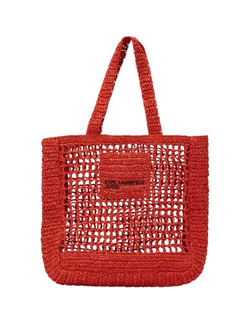 Shopper mattone in rafia Karl Lagerfeld jeans | Borse | A2W500081OR