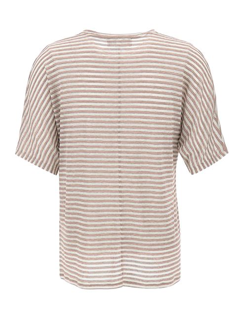 T-shirt donna beige in misto lino Peuterey | COSTANTINELIN748AT
