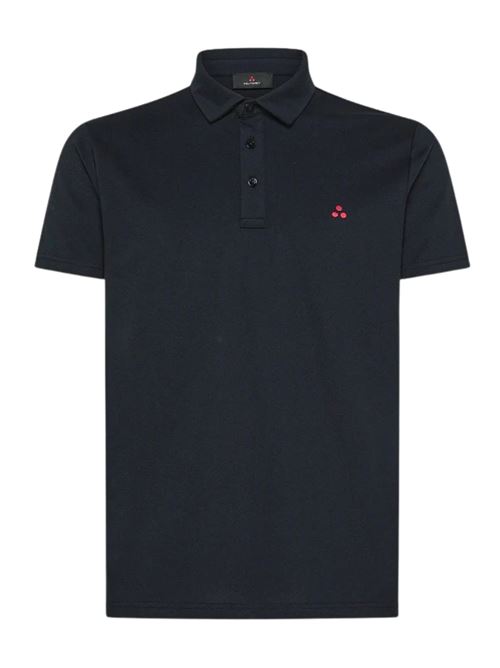 Polo blu in cotone e seta Peuterey | MEZZOLA02215