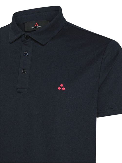 Polo blu in cotone e seta Peuterey | MEZZOLA02215
