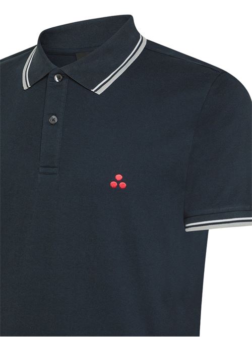 Polo blu in cotone Peuterey | NEWMEDINILLASTR215