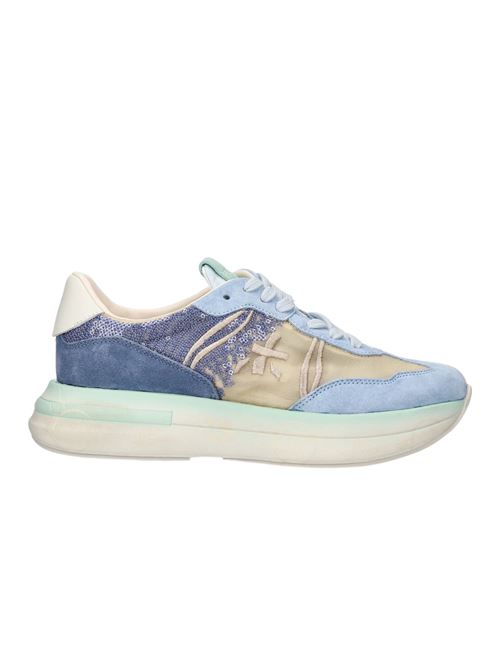 Sneaker donna celeste in pelle Premiata | CASSIE7471