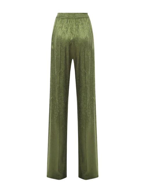 Pantalone donna verde in jacquard Shiki | PATEL608