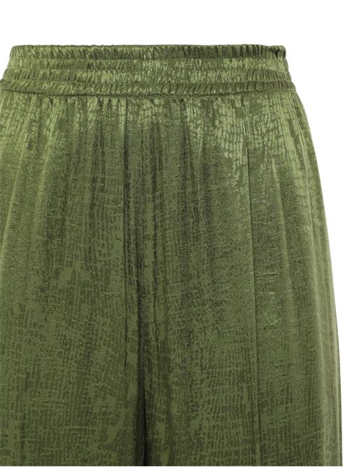 Pantalone donna verde in jacquard Shiki | PATEL608