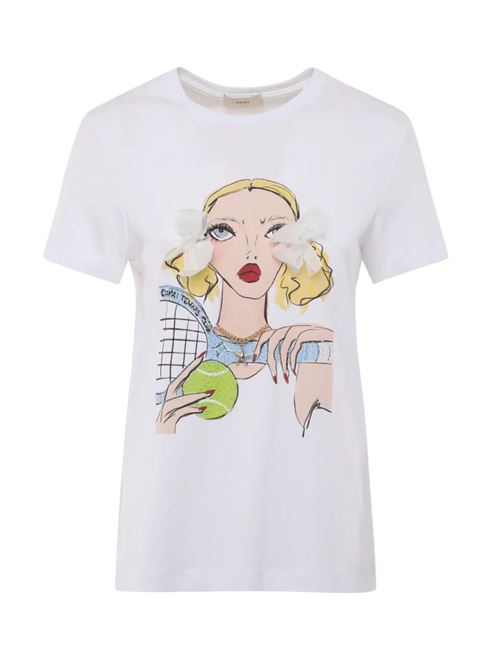 T-shirt donna bianca in cotone Shiki | YANCYU