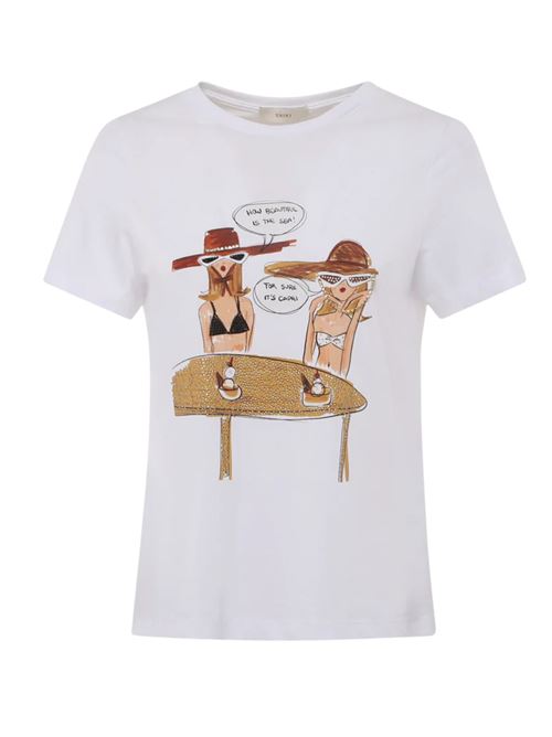 T-shirt donna bianca in cotone Shiki | YARIELU