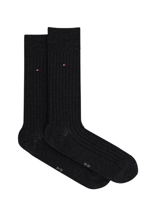 Calzino nero filo di scozia Tommy Hilfiger | Calzini | 701228789002