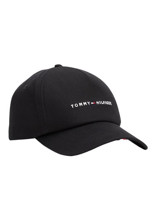 Cappellino nero in cotone Tommy Hilfiger | Cappelli | AM0AM13162BDS