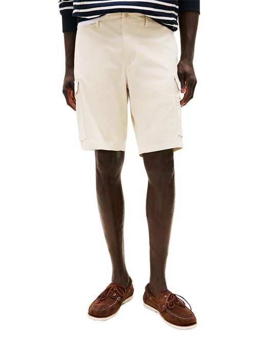 Short cargo uomo avorio in cotone Tommy Hilfiger | Pantaloni | MW0MW23573ACG