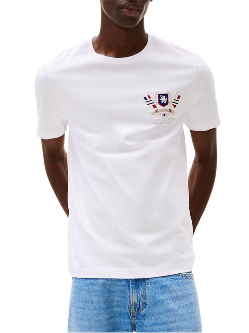 T-shirt uomo bianca in cotone Tommy Hilfiger | T-shirt | MW0MW38612YBR
