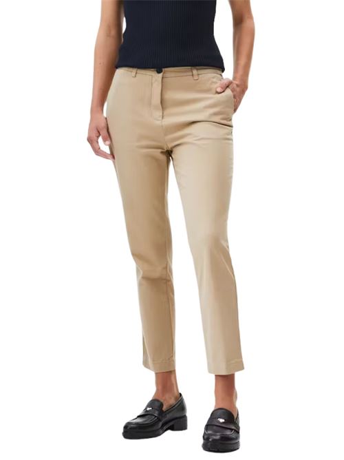 Pantalone donna beige in cotone Tommy Hilfiger | Pantaloni | WW0WW45920Z00