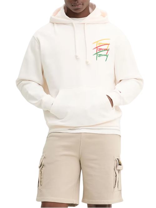 Felpa beige in cotone Tommy Jeans | Felpe | DM0DM21372YBH