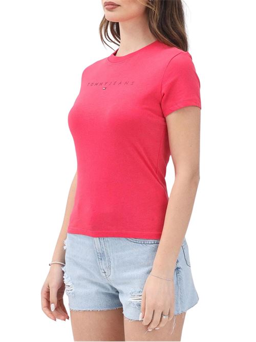 T-shirt fucsia in cotone Tommy Jeans | T-shirt | DW0DW20315XI2