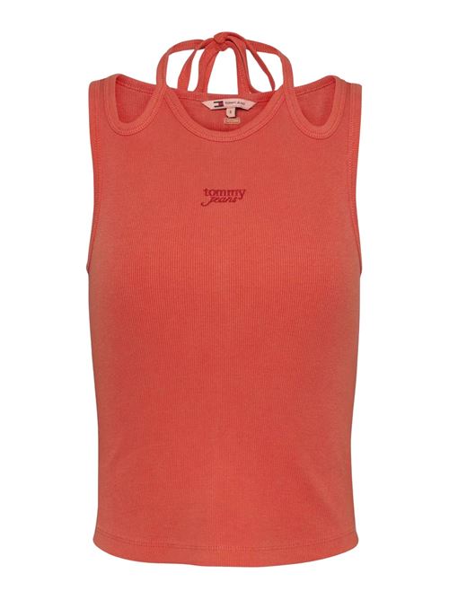 Top rosso in cotone Tommy Jeans | T-shirt | DW0DW20325SN6