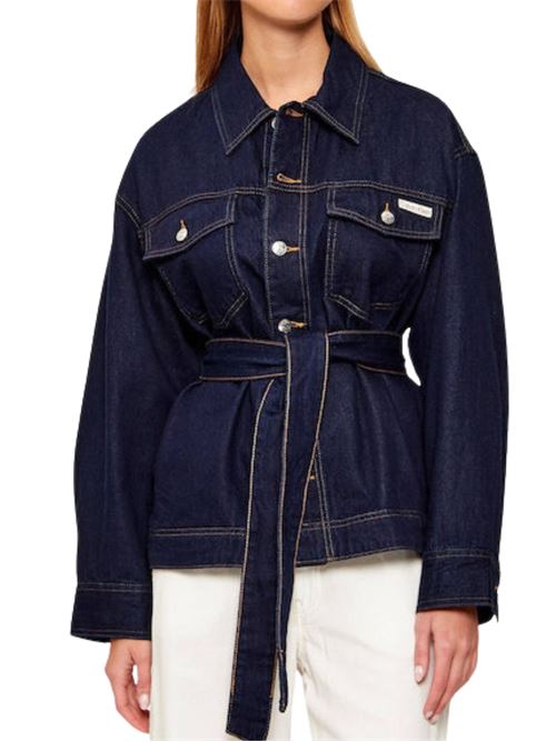 Giacca in denim con cintura Calvin Klein Jeans | Capispalla | LV047F758GQT0