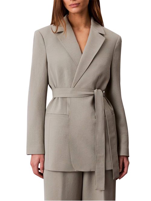 Blazer in twill con cintura Calvin Klein | Giacche | LV044F405GPEZ