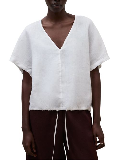 Blusa Dora in lino scollo a v Ecoalf | DORA000