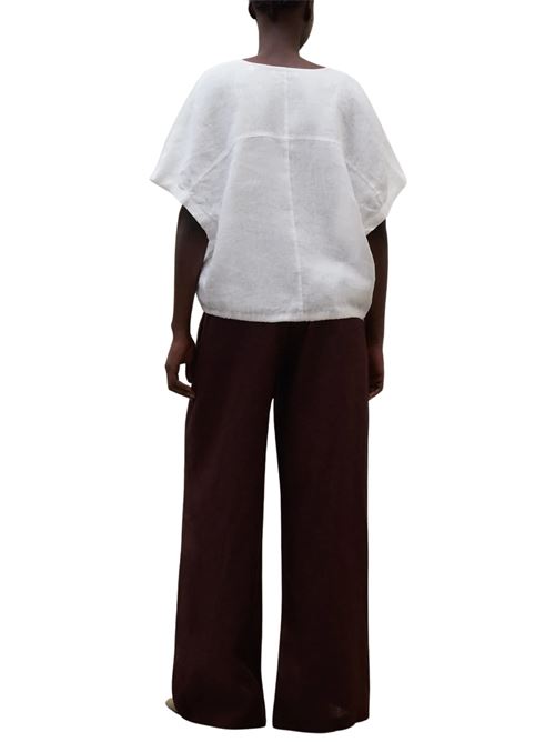 Blusa Dora in lino scollo a v Ecoalf | DORA000