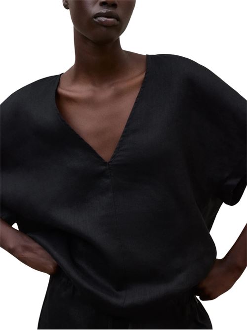 Blusa Dora in lino scollo a v Ecoalf | DORA319