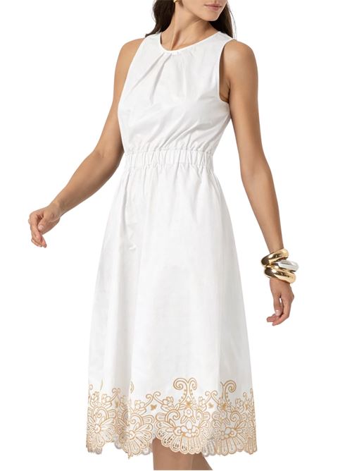 Abito midi in popeline di cotone Fracomina | D2004W400E5M51