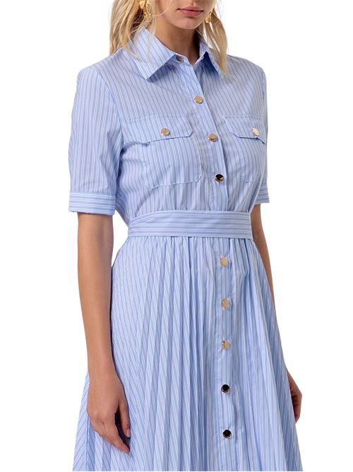 Abito plissè midi con cintura Fracomina | D4003W697N8I24