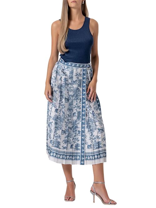 Gonna midi a portafoglio fantasia Fracomina | G2005W435K5083