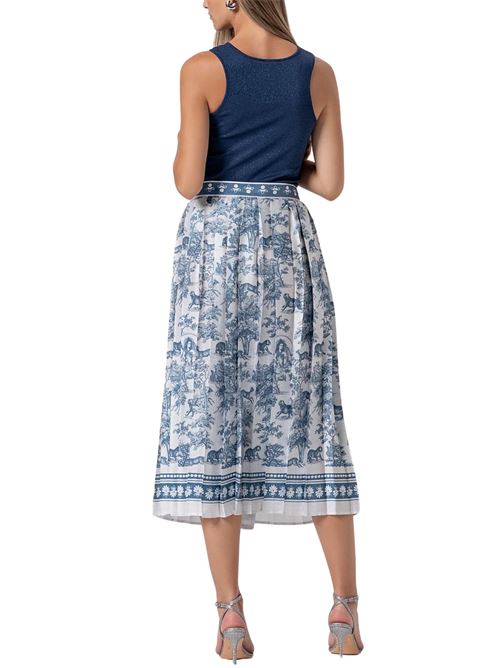 Gonna midi a portafoglio fantasia Fracomina | G2005W435K5083