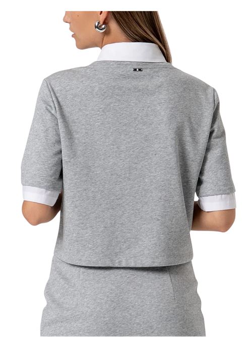 Felpa corta pietre gioiello Fracomina | T9001F408R9156