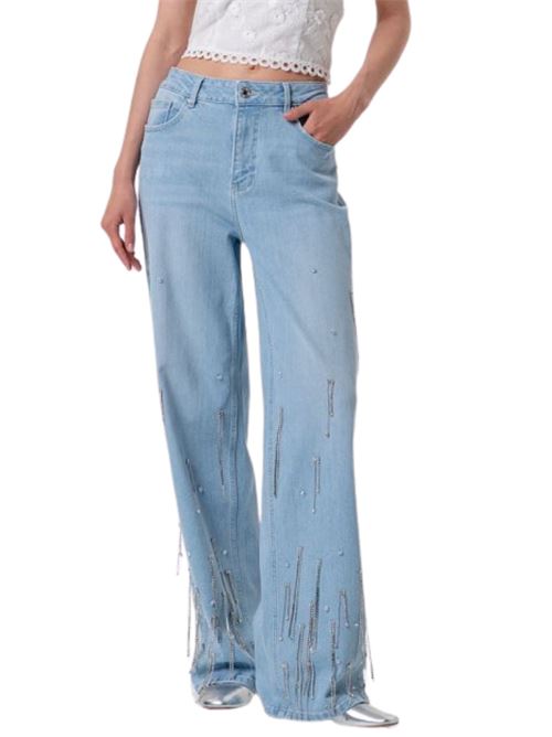Jeans wide leg strass Fracomina | V2008D40103062