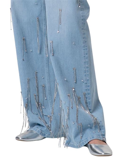 Jeans wide leg strass Fracomina | V2008D40103062