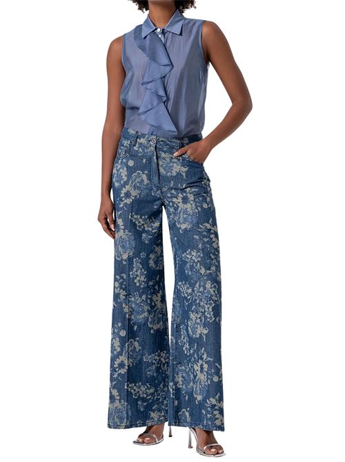 Jeans flare fantasia floreale Fracomina | V3012D400K2S21