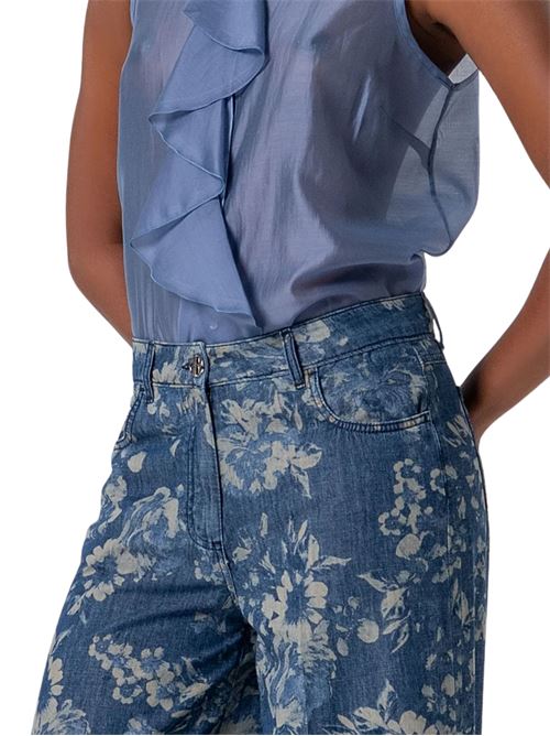 Jeans flare fantasia floreale Fracomina | V3012D400K2S21