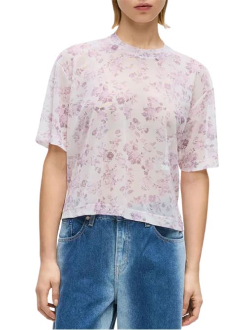 T-shirt in tessuto leggero stampa floreale Karl Lagerfeld jeans | T-shirt | B2W170892MZ