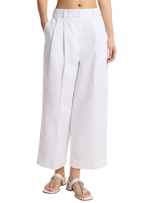 Pantaloni in misto lino con pinces Michael Kors | Pantaloni | MS630ZUKPY100