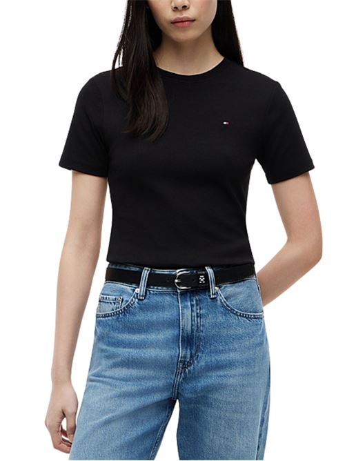 T-shirt slim fit in cotone Tommy Hilfiger | T-shirt | WW0WW40587BDS