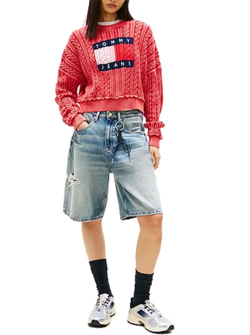 Maglioncino a trecce con logo Tommy Jeans | Maglie | DW0DW22317XK3