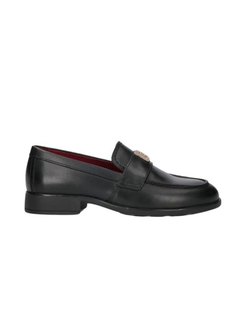 Mocassino donna nero in pelle Tommy Hilfiger | Scarpe | FW0FW07961BDS