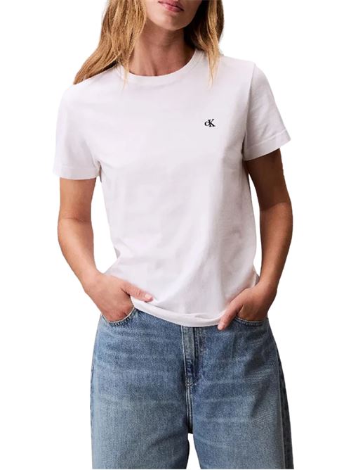 T-shirt bianca in cotone Calvin Klein Jeans | T-shirt | LV047B224GYAA