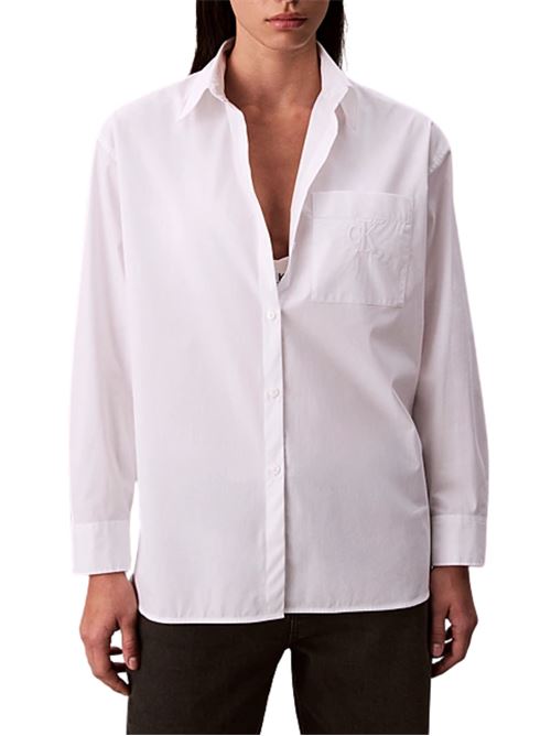Camicia in cotone popeline Calvin Klein Jeans | Camicie | LV047C143GYAA