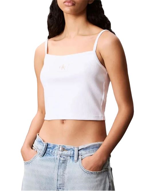 Canotta bianca in cotone Calvin Klein Jeans | T-shirt | LV047C908GYAA