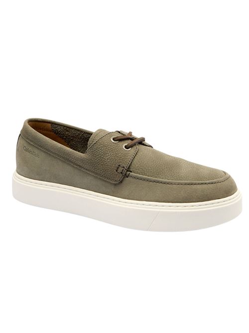 Mocassino verde oliva in pelle Calvin Klein | Scarpe | HM0HM01892MTB