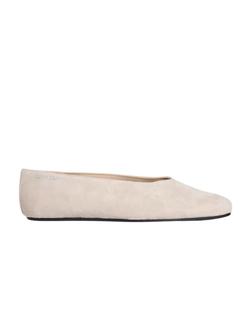 Ballerina beige in nappa Calvin Klein | Scarpe | HW0HW02565ACE