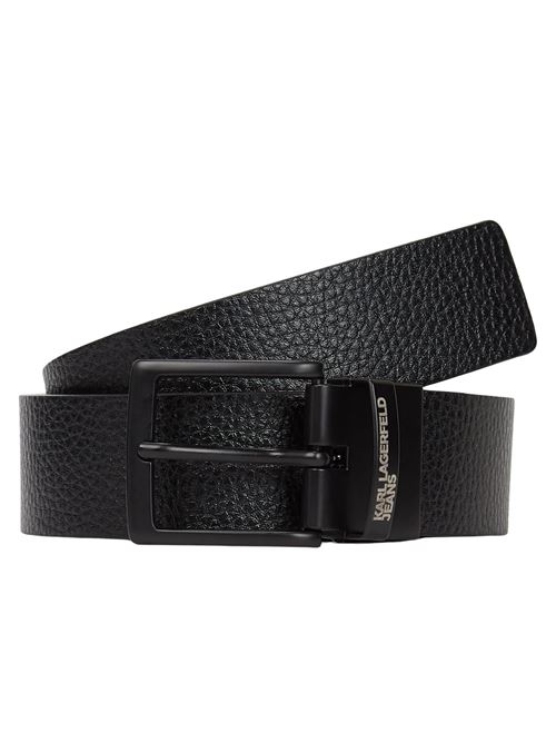 Cintura nera e gesso in pelle Karl Lagerfeld jeans | Cinture | A1M331341MR
